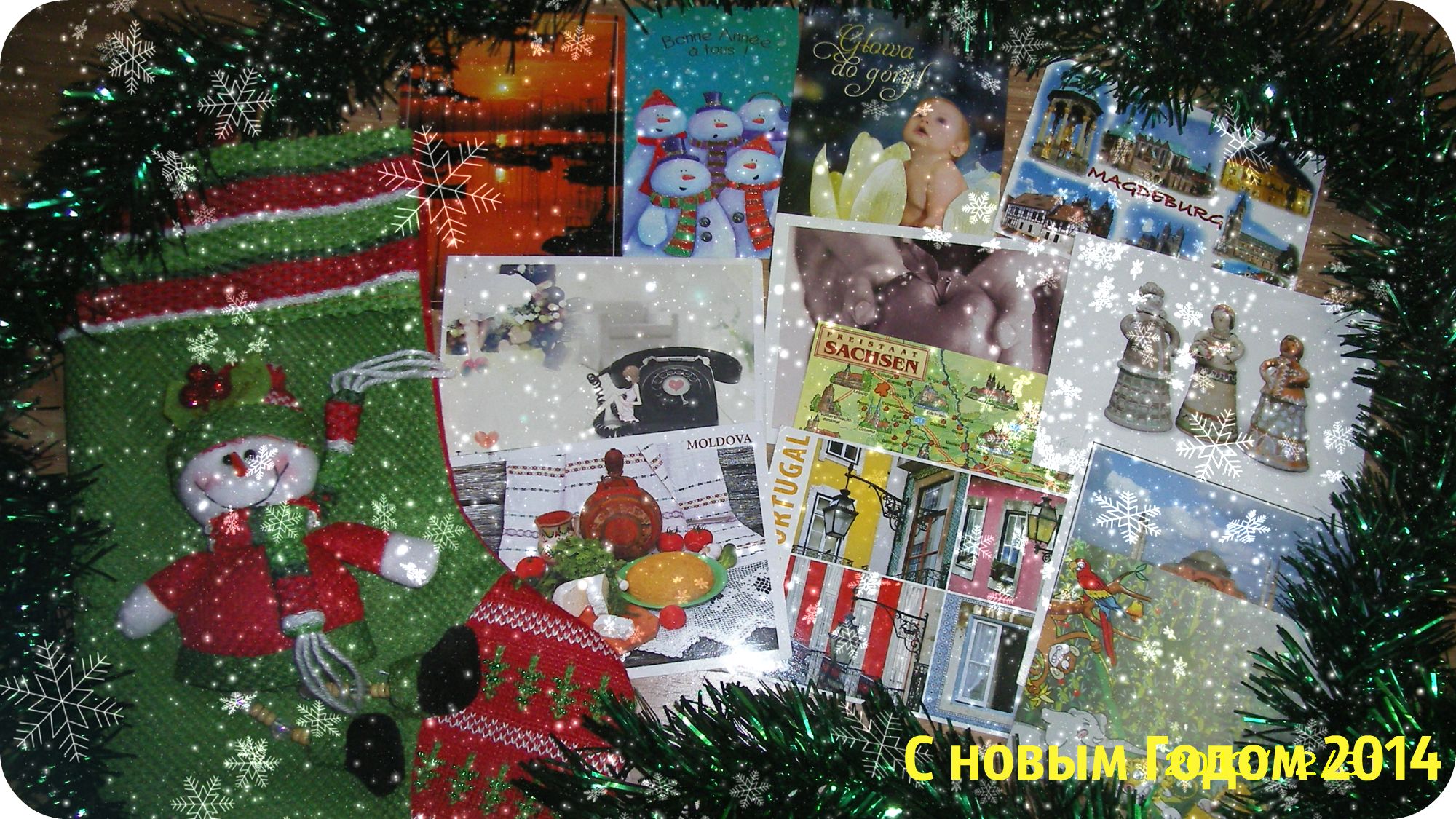 Печать открыток на Новый год и Рождество, новогодние и рождественские